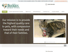 Tablet Screenshot of berkleyanimalclinic.com
